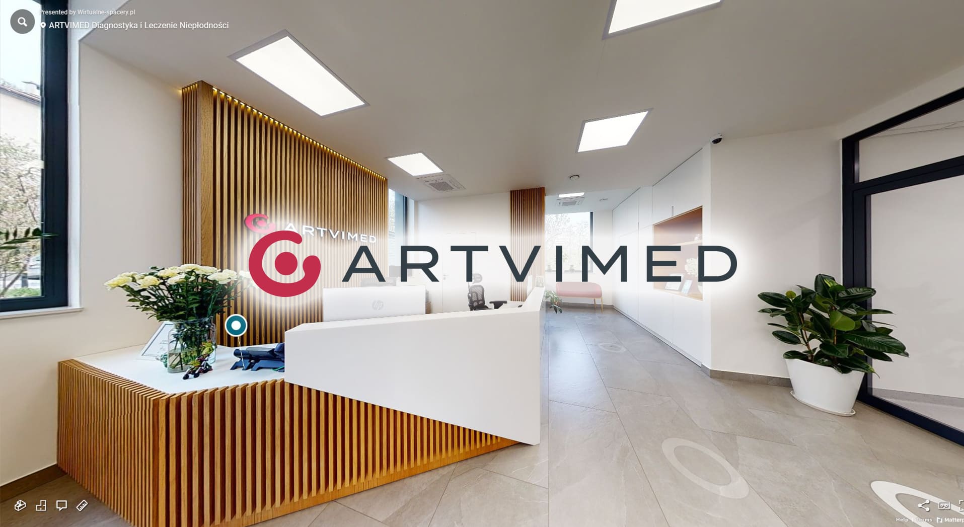 Artvimed spacer 3d z modelem 3d Salon kosmetyczny na wirtualnym spacerze