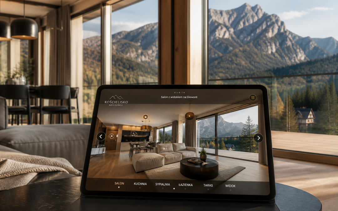 Wirtualny spacer 360° – Projekt: Apartamnet Kościelisko | Branża: Turystyka | Miasto: Nie określono | Cel: Pozyskiwanie