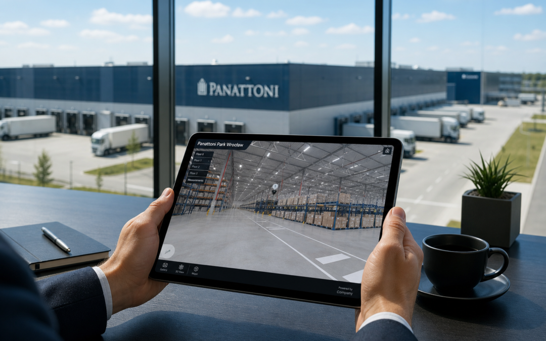Wirtualny spacer 360° – Branża: Logistyka i Magazynowanie | Cel: efektywna prezentacja powierzchni | Miasto: Wrocław