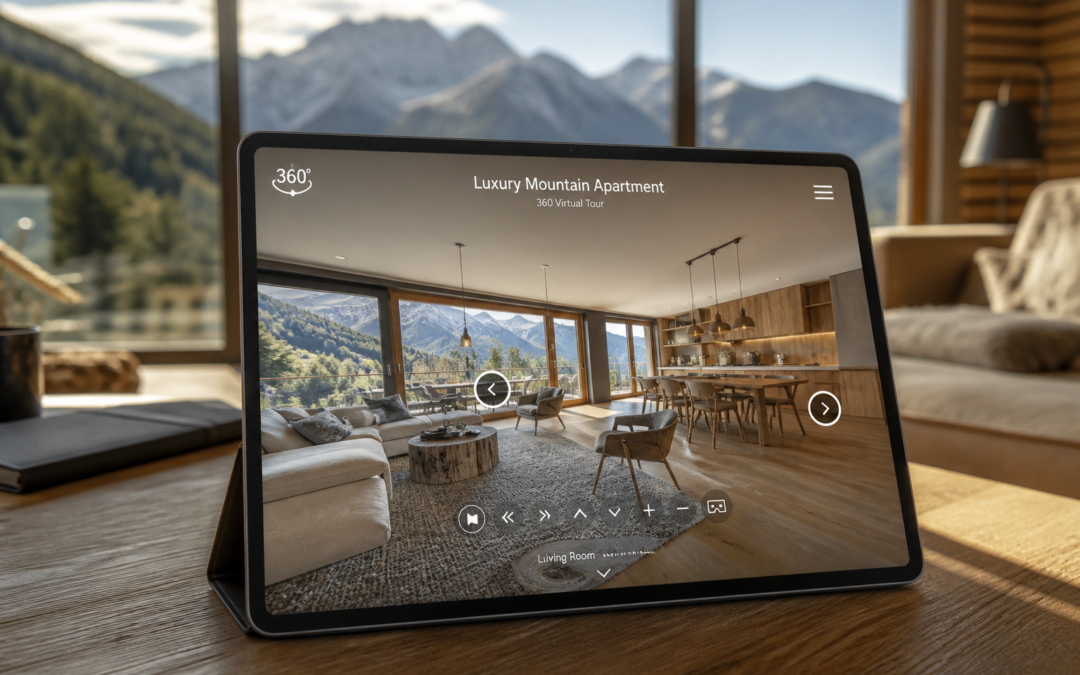 Wirtualny spacer 360° – Projekt: Apartamnet Kościelisko | Branża: Turystyka | Miasto: Kościelisko | Cel: Pokazanie atrak