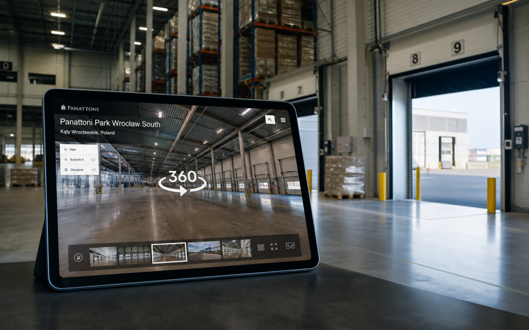 Wirtualny spacer 360° – Projekt: Hale magazynowe 7r Kąty Wrocławskie | Branża: Przemysłowe | Miasto: Kąty Wrocławskie |