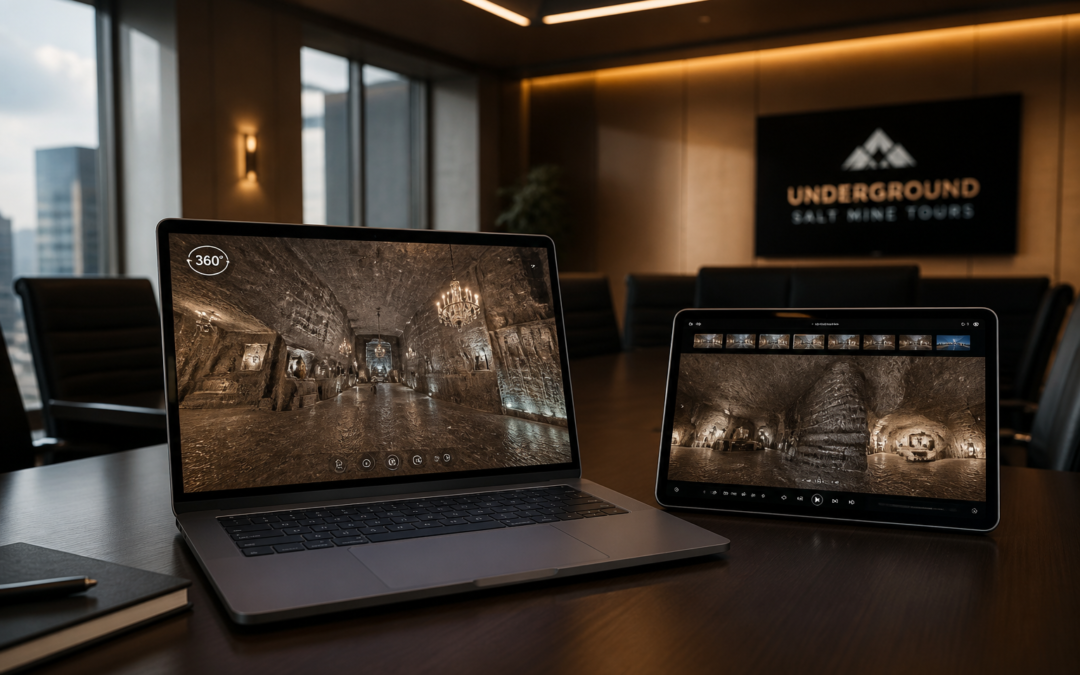 Wirtualny spacer 360° – Projekt: Kopalnia Soli Bochnia | Branża: Turystyka | Miasto: Bochnia | Cel: Promocja atrakcji tu