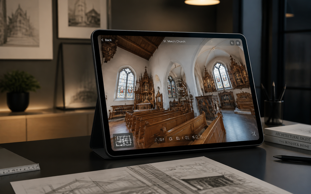 Wirtualny spacer 360° – Projekt: Kościół Św, Małgorzaty w Leoncinie | Branża: Sakralne | Miasto: Nie określono | Cel: Ud