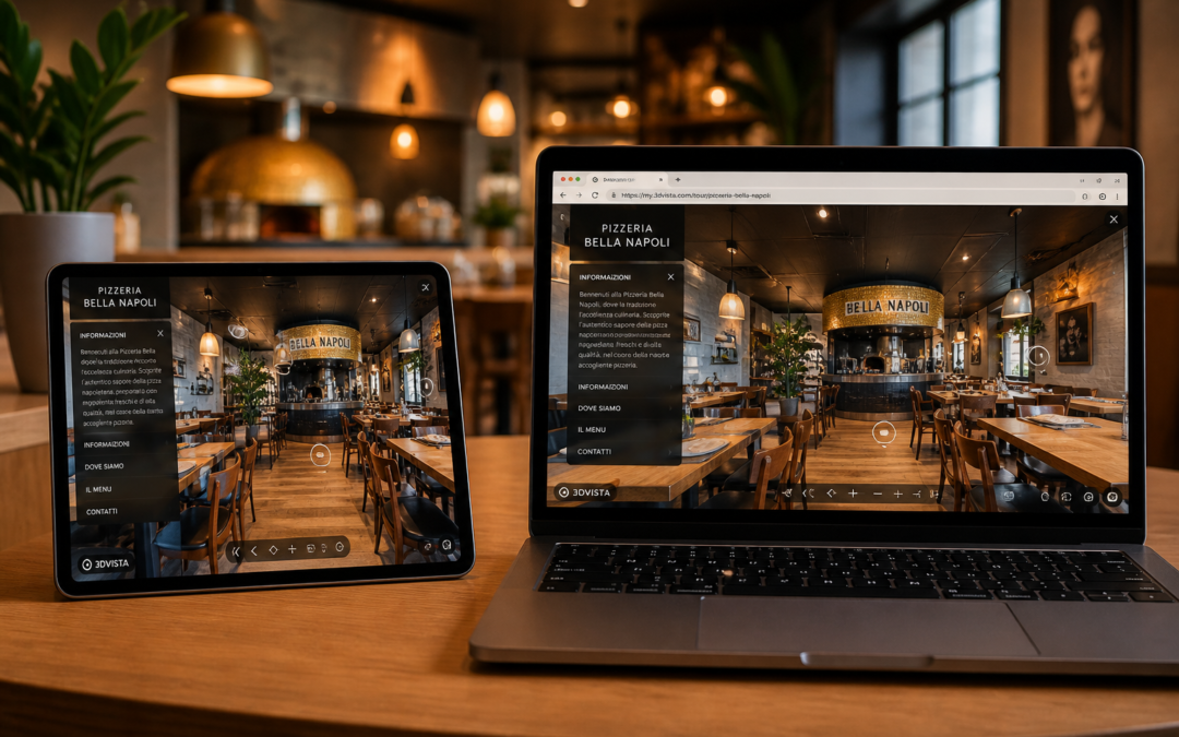 Wirtualny spacer 360° – Projekt: Pizzeria Pendolino Warszawa | Branża: Gastro | Miasto: Warszawa | Cel: Zwiększenie wido