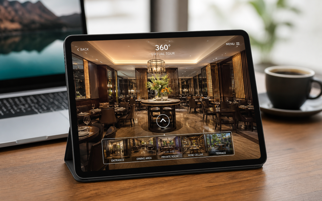 Wirtualny spacer 360° – Branża: Gastronomia | Cel: wzrost rezerwacji stolików i eventów