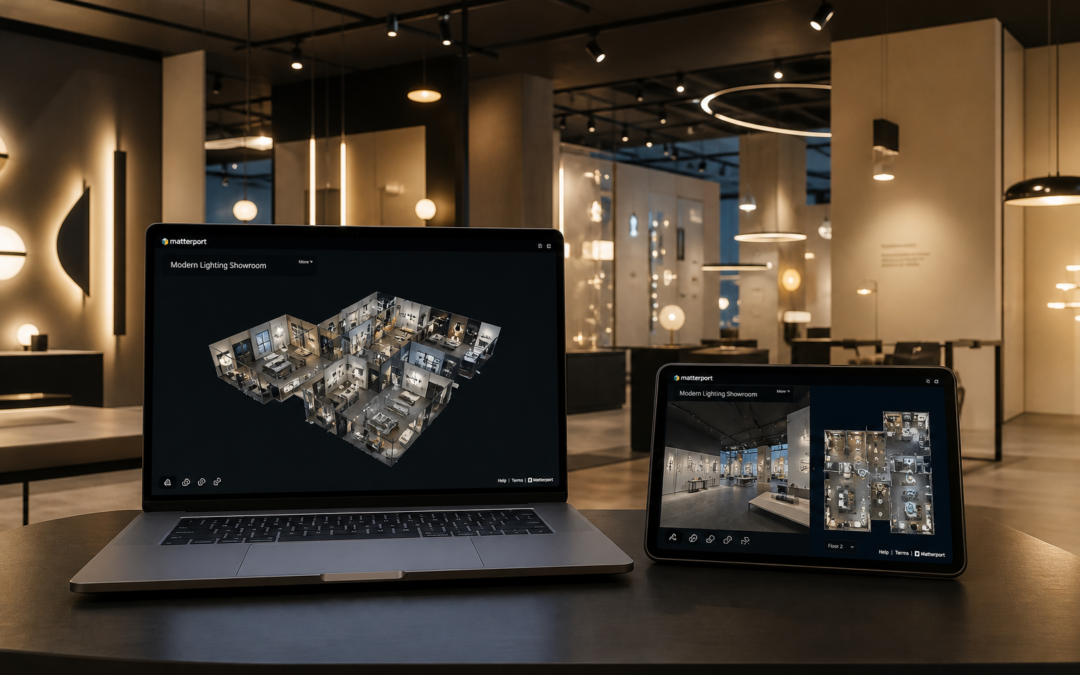 Wirtualny spacer 360° – Projekt: Showroom AQForm | Branża: Handel | Miasto: Nie określono | Cel: Zwiększenie zaangażowan