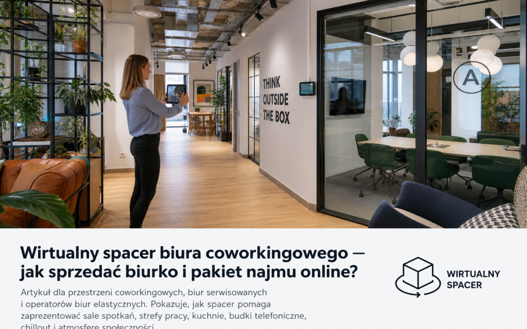Wirtualny spacer biura coworkingowego — jak sprzedać biurko i pakiet najmu online?